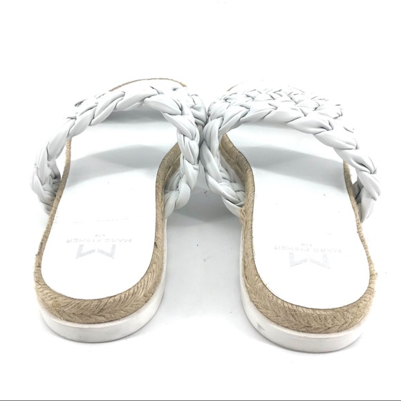 Marc Fisher White Jaimee Espadrille Slide Sandal - Picture 6 of 8